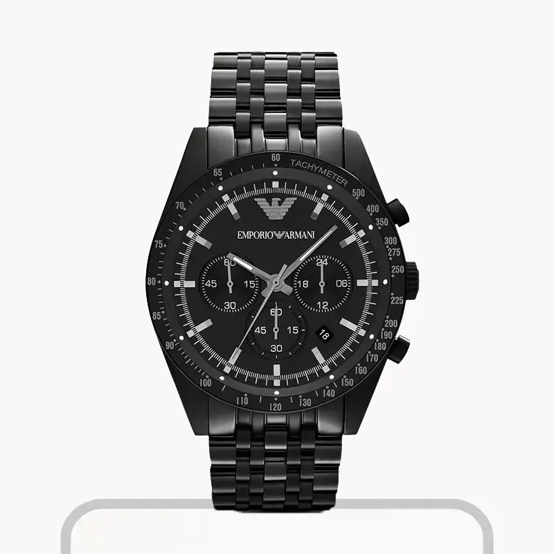 Emporio Armani Sportivo Chronograph Black Dial Men's Watch | AR5989